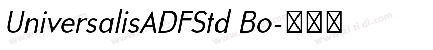 UniversalisADFStd Bo字体转换